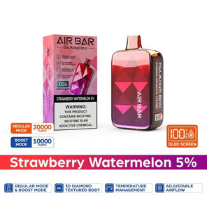 Air Bar Disposable Vape Strawberry Watermelon Air Bar Diamond Box 20000 Disposable (5%, 20000 Puffs)