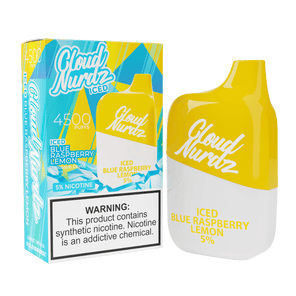 Cloud Nurdz Disposable Vape Blue Raspberry Lemon Iced Cloud Nurdz 4500 Disposable Vape (5%, 4500 Puffs)