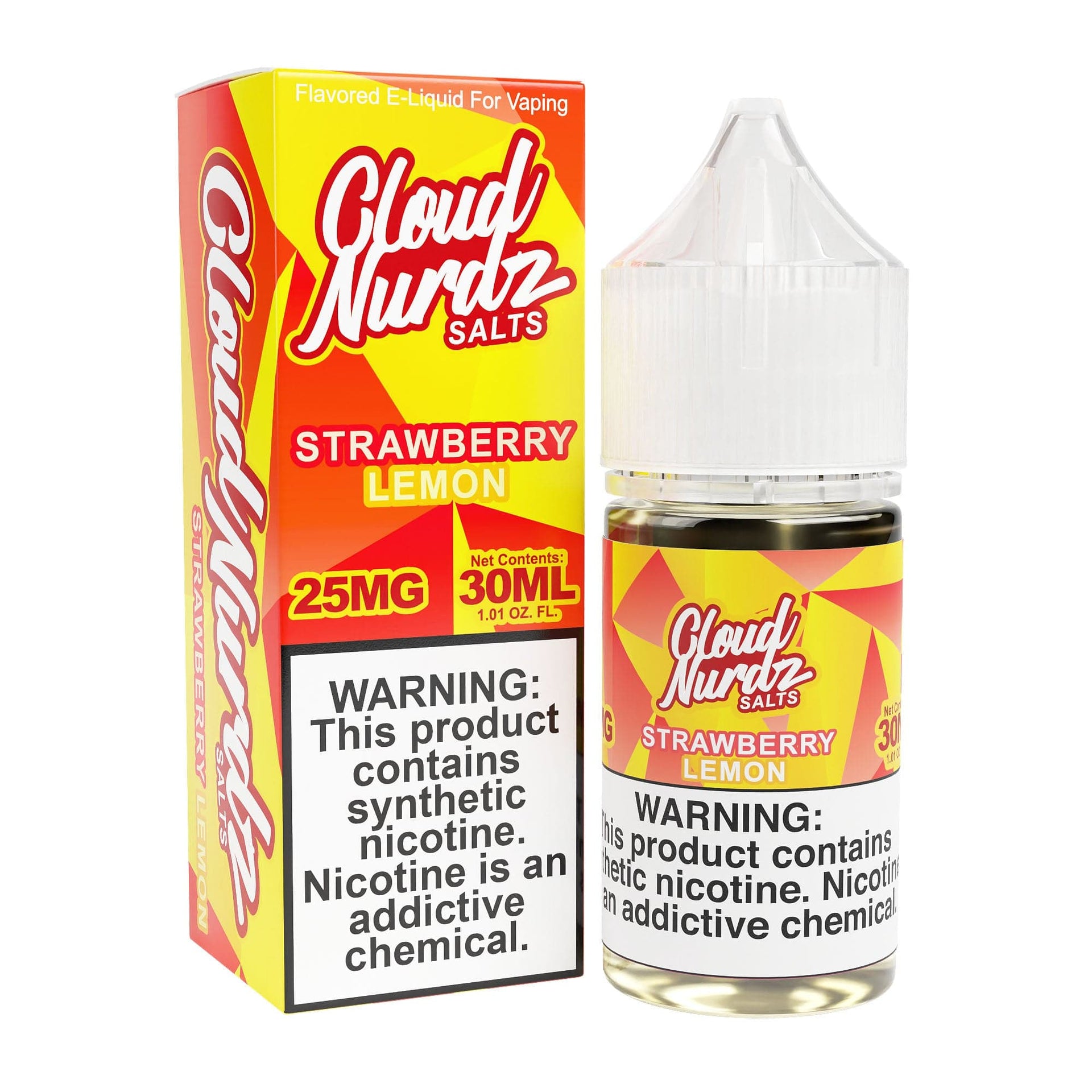 Strawberry Lemon 30ml Synthetic Nic Salt Vape Juice - Cloud Nurdz