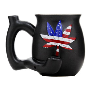 Eightvape Alternatives American Flag Leaf Novelty Wake n Bake Coffee Mug Pipe