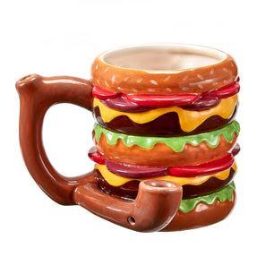 Eightvape Alternatives Cheeseburger Novelty Wake n Bake Coffee Mug Pipe