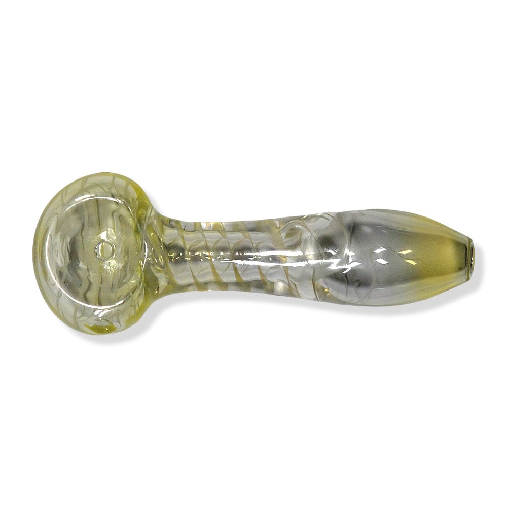 Color Glass Hand Pipe w/ Striped Inlay