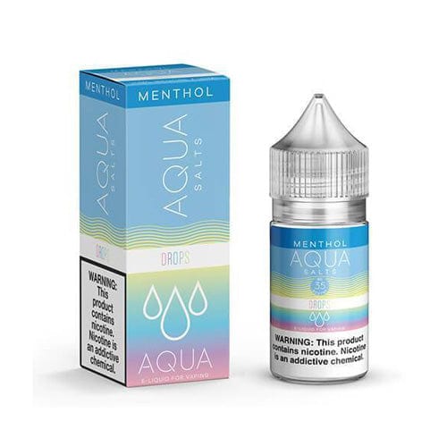 Aqua Salts Menthol Drops 30ml Nic Salt Vape Juice