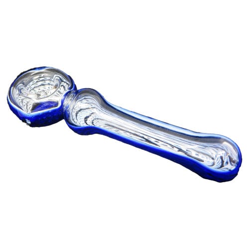 Blue Handmade Glass Spoon Pipe