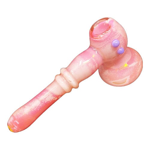 Pink Handmade Glass Hammer Pipe