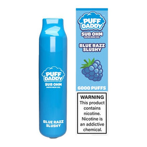 Puff Daddy Disposable Vape Blue Razz Slushy Puff Daddy Sub-Ohm Disposable Vape (5%, 6000 Puffs)