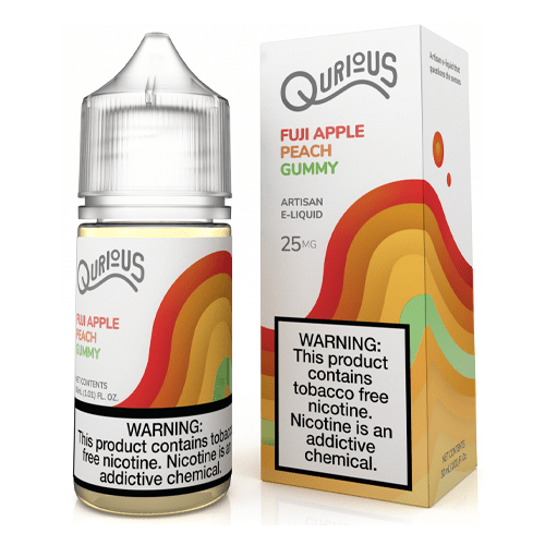 Qurious Salts Fuji Apple Peach Gummy 30ml Synthetic Nic Salt Vape Juice