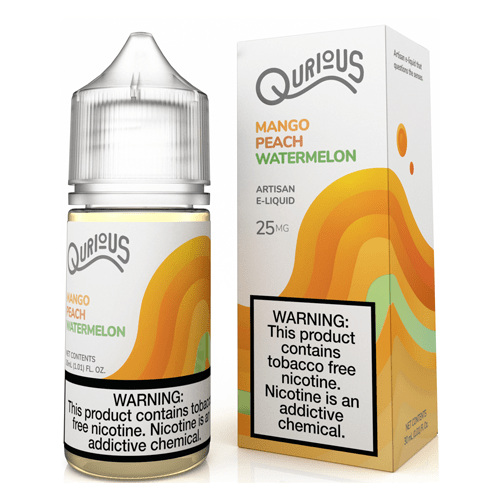 Qurious Salts Mango Peach Watermelon 30ml Synthetic Nic Salt Vape Juice