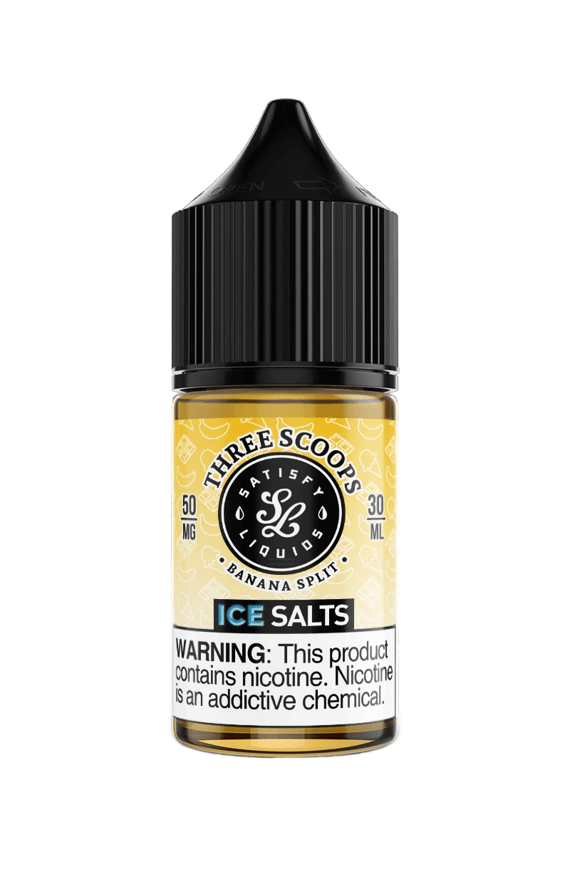 Satisfy E-Liquids Three Scoops On Ice 30ml Nic Salt Vape Juice