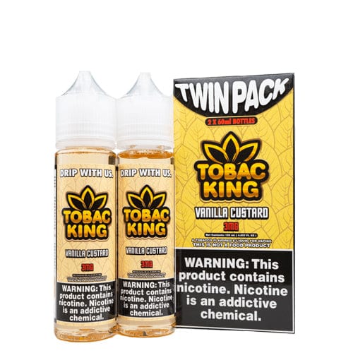 Tobac King Twin Pack Vanilla Custard 2x 60ml Vape Juice