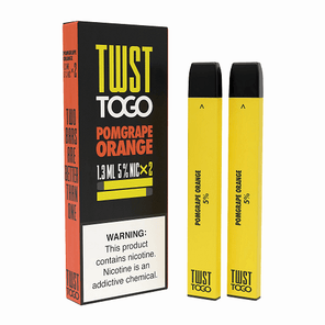 Twist E-Liquids Disposable Vape Pomgrape Orange TWST To Go Disposable Vape Twin Pack